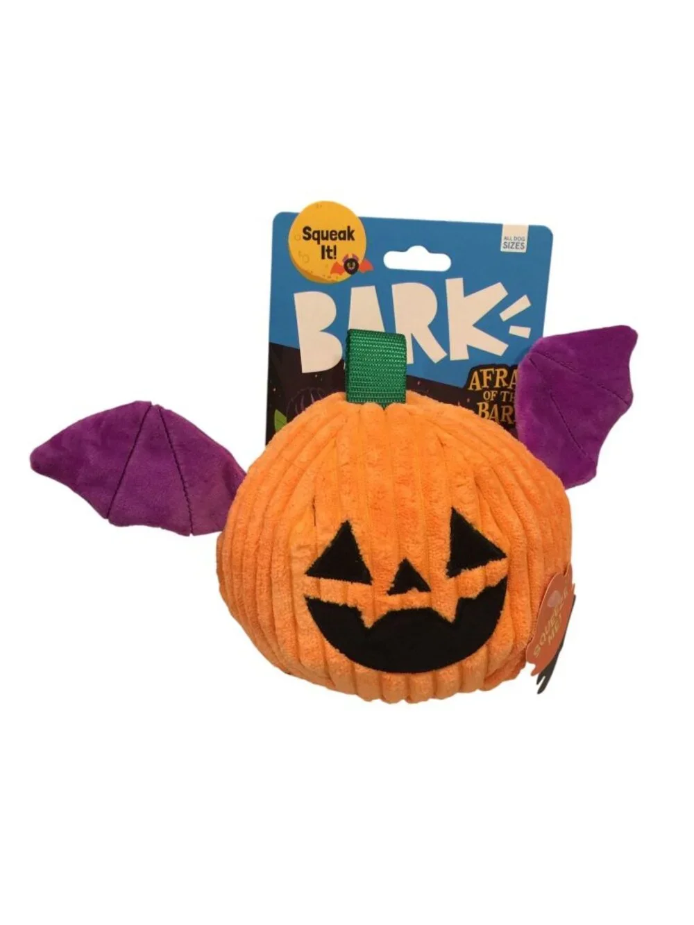BARK Fetch It Batty Flapperton Plush Dog Toy Crinkle Squeak Afraid of the Bark
